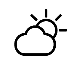 多云转晴天气示意图