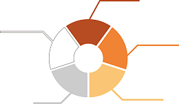 橙色饼状分布图