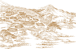 客家围龙屋简笔画