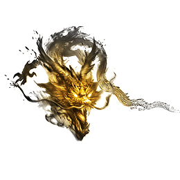 国潮中国龙黄色系