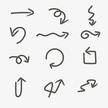 手写箭头装饰元素