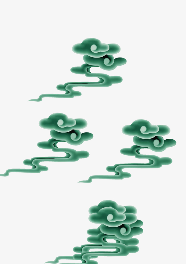 卷云纹花纹飘烟