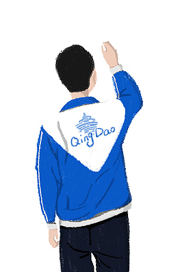 穿校服写字的男孩