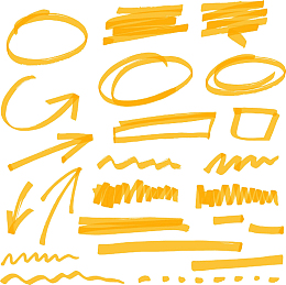 手绘笔触笔画 涂鸦素材