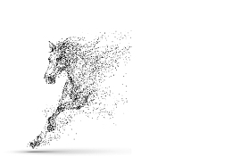 粒子骏马奔腾飞翔