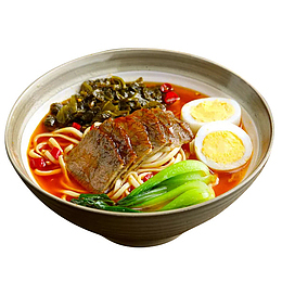 美味的酸菜牛肉面
