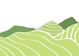 生机勃勃的绿和山