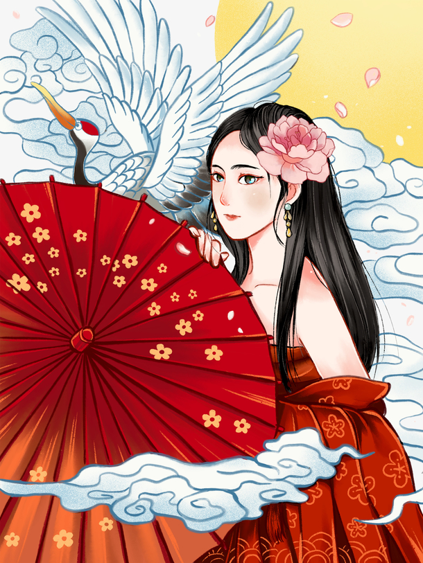 手绘国潮手绘元素