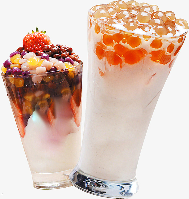 水果味珍珠奶茶免抠素材免费下载_觅元素51yuansu.com