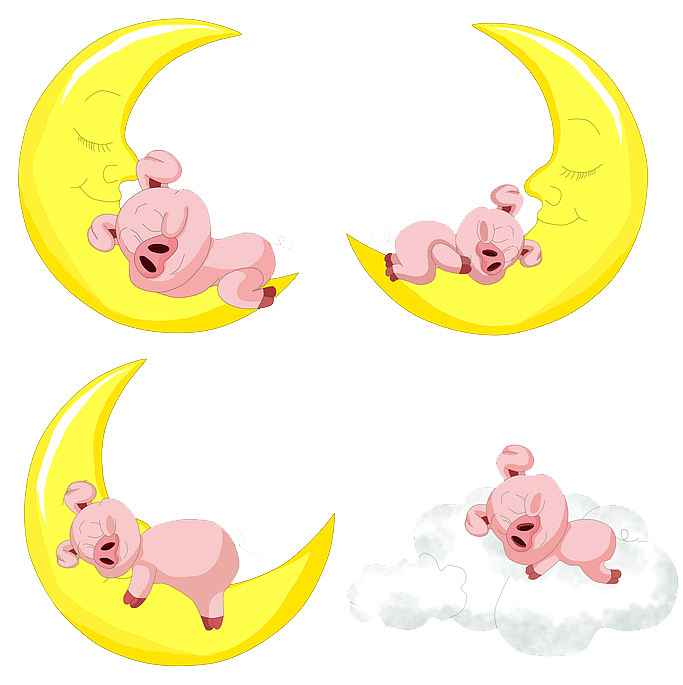 世界睡眠日卡通手绘小动物可爱风图片