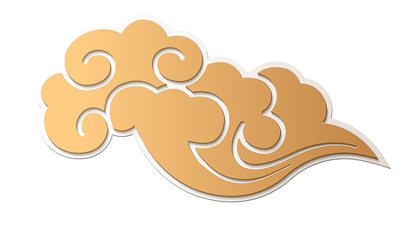 云素材psdpng国潮古风财神素材psdpng中国风窗棂祥云云纹花纹传统图案