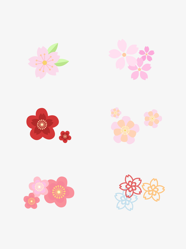 手绘小花 小清新免抠素材免费下载_觅元素51yuansu.com
