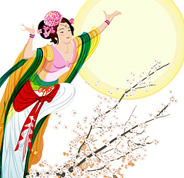 中秋奔月古典美女