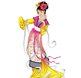 中秋节古典优雅美女