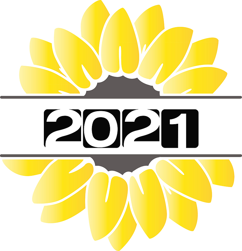 2021创意黄色花朵设计