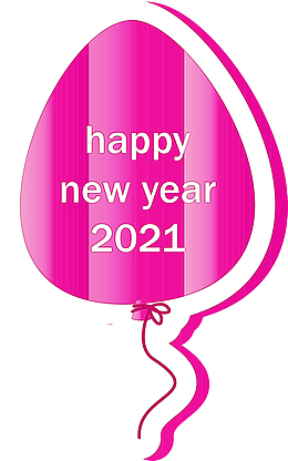 2021新年快乐气球创意设计元素