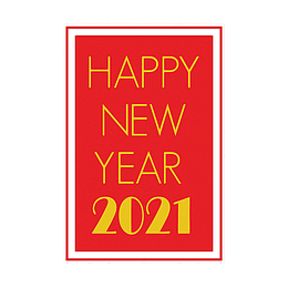 2021新年快乐红色装饰元素
