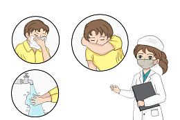 感冒咳嗽用纸巾或手肘捂鼻