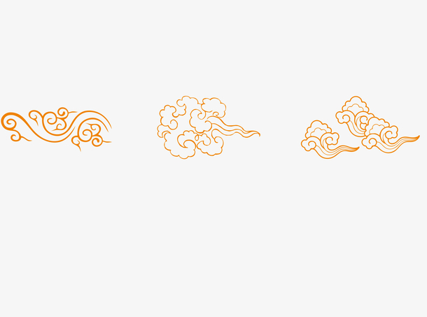 祥云装饰元素复古元素中国风金色祥云免抠素材免费下载_觅元素51yuan