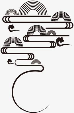 祥云线条祥云中国风中式元素