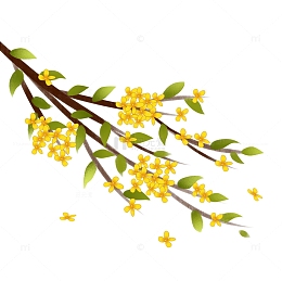 桂花树枝元素