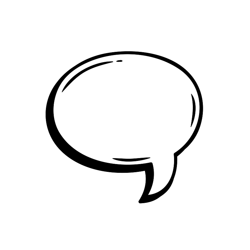 对话框漫画对话框黑白会话框简约对话框