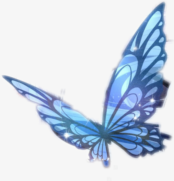 蓝色的大蝴蝶免抠素材免费下载_觅元素51yuansu.com