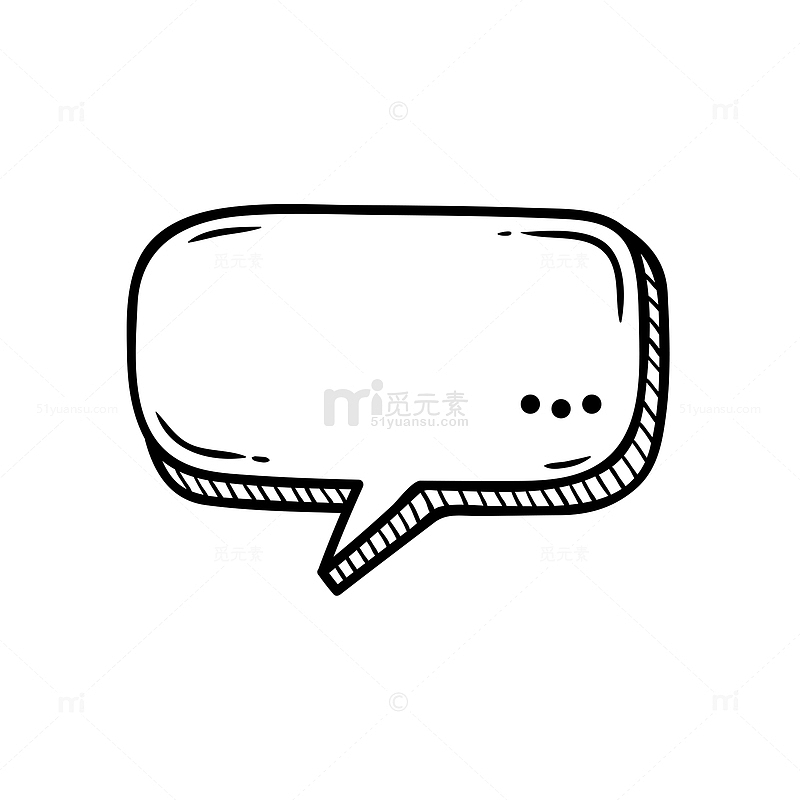 对话气泡简约对话框对话框黑白会话框