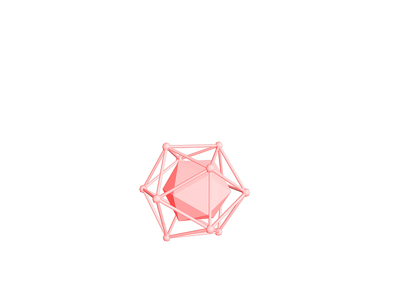 几何体粉色晶体球