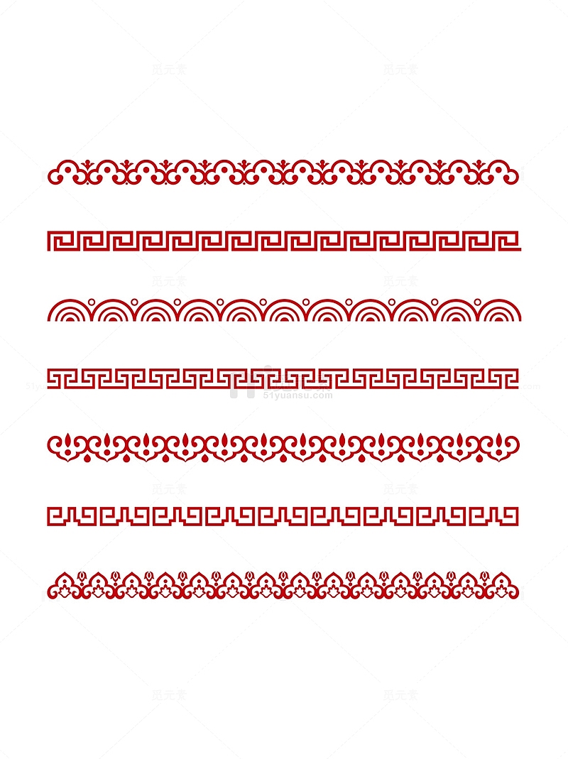 古典传统中式花纹分割框