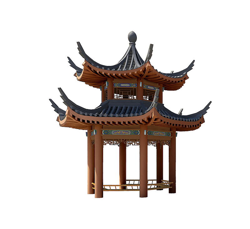 高清中式亭子