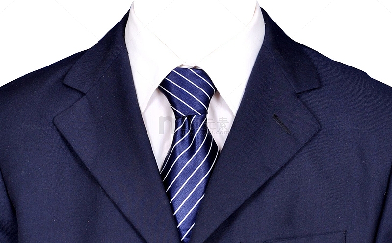 蓝色西装领带