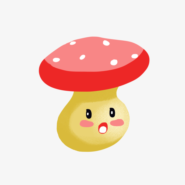 卡通手绘蘑菇免抠素材