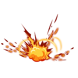 黄褐色爆炸火焰