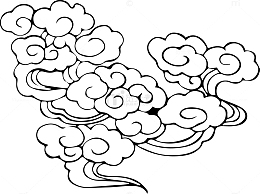 黑色祥云装饰素材图案8
