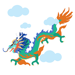 卡通飞龙中国龙