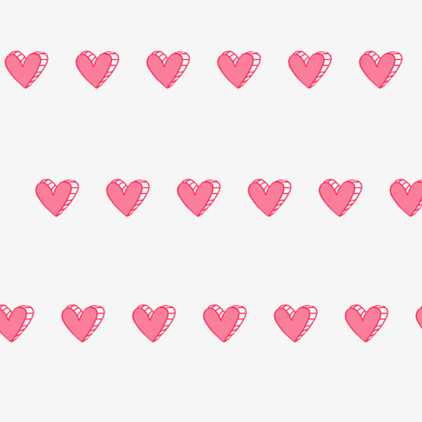 粉色浪漫心形分割线