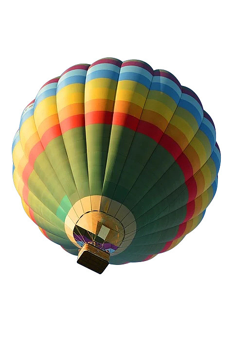 在天空中飞翔的热气球