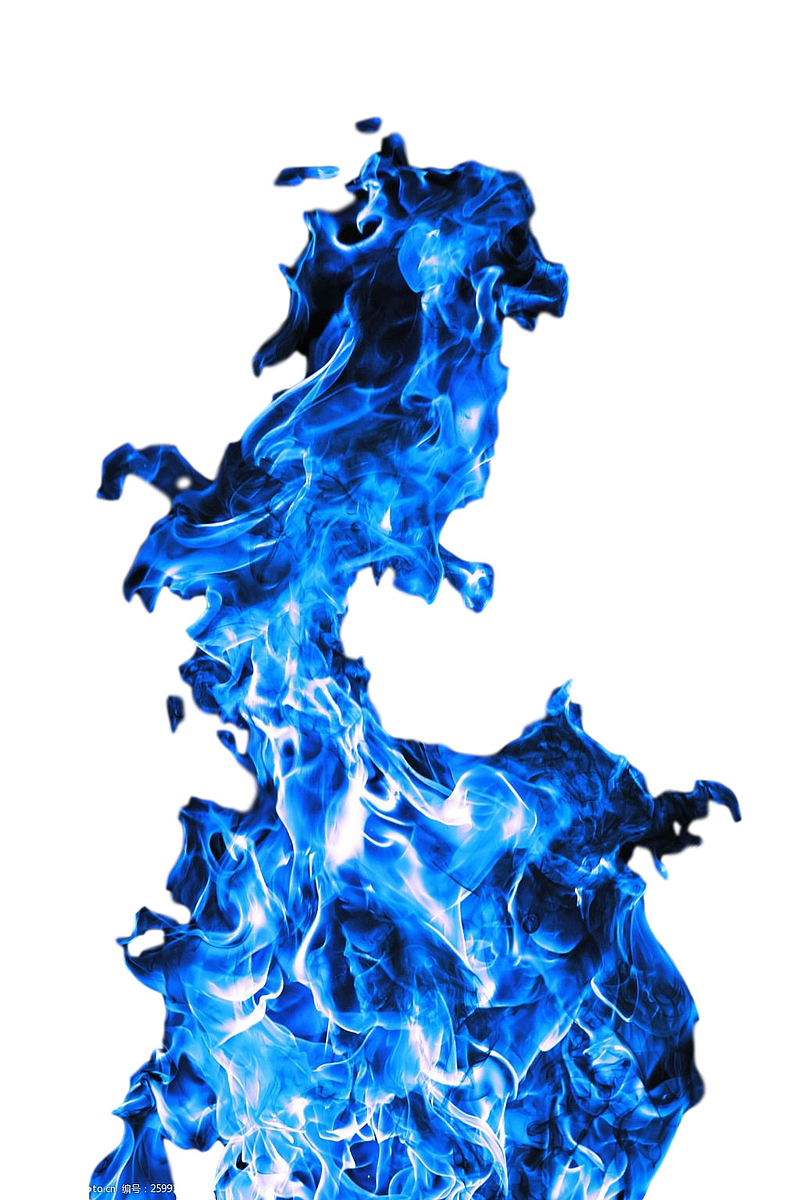 蓝色火焰透明图