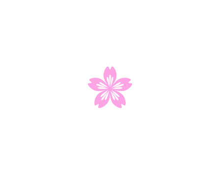 浪漫的粉色樱花矢量图