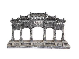 中国风古建筑万古长春牌坊