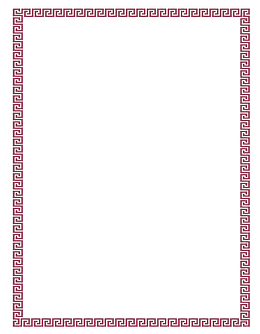 中国风回字纹边框免扣元素