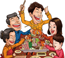 吃火锅免扣素材