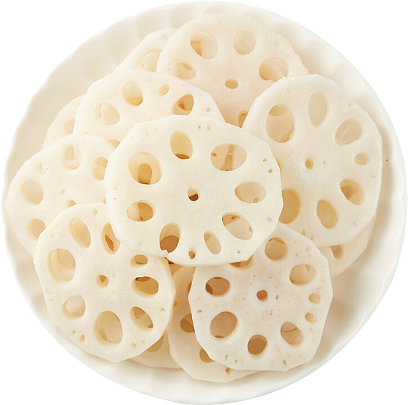 一盘新鲜的藕片