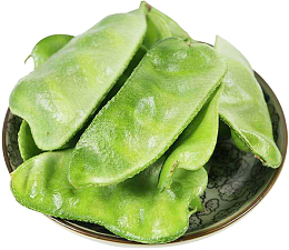 新鲜绿扁豆特写镜头