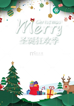 圣诞节树枝装饰元素图