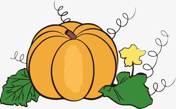 手绘万圣节南瓜图按