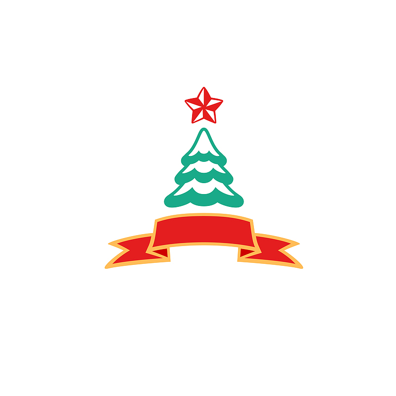圣诞树标题框元素