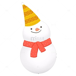 圣诞节冬天雪人