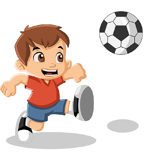 小孩子   足球  踢足球的小男孩